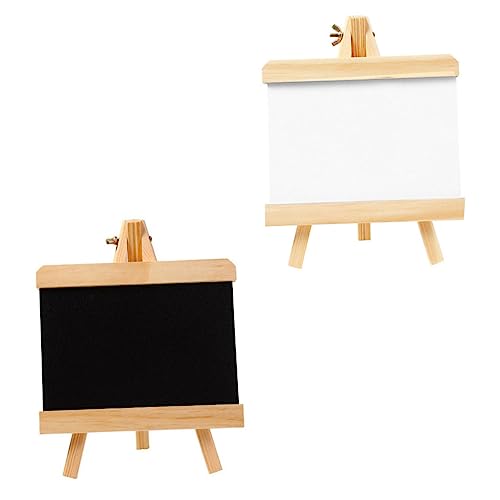 JOINPAYA 2 Stück Mini-Zeichenbrett schreibtafel schreib tablet -Malbrett stehende Tafel Staffelei dekorative Schreibtafel Kalligraphietafel hölzern Black von JOINPAYA