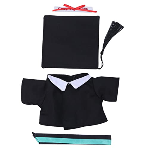 JOINPAYA 2-teiliges Set Kleid Für Puppe Puppenpullover-Kleidung Plüsch Bjd Film Kanye Outfits Stichpuppe Babyzubehör Haustier Schuhe Für Puppen Miniatur Kommode Ausgestopft Black von JOINPAYA