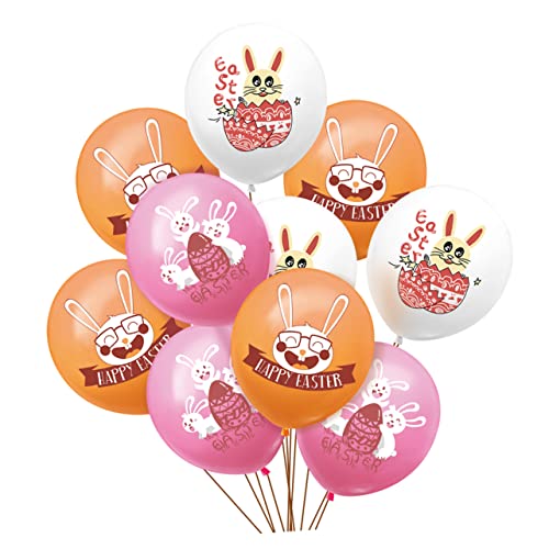 JOINPAYA 20 Stück Osterartikel Hase Ballon Folienballons Weihnachtshasenballon Blase ostern luftballons ozdoby wielkanocne Ballongas Zubehör für die Osterparty Osterballons Rosa von JOINPAYA