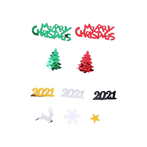 JOINPAYA 2021 Konfetti für das neue Jahr Weihnachten dekoratives Konfetti Christbaumschmuck von JOINPAYA