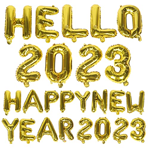 JOINPAYA Party Luftballons Luftballons Set 2023 Happy New Year Dekorationsset Folienballons Für Silvesterfeier Party Deko Festliche Home Decor Balloons Goldene Hello 2023 Ballons von JOINPAYA