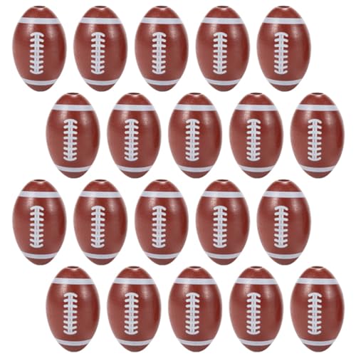 JOINPAYA 20St Perlen-Anhänger aufblasbares Fußballfeld aufblasbarer Ball Fußball für Jungen american football Amerikanischer Football Sport-Abstandsperlen Ohrring machen Charme Muhe Brown von JOINPAYA