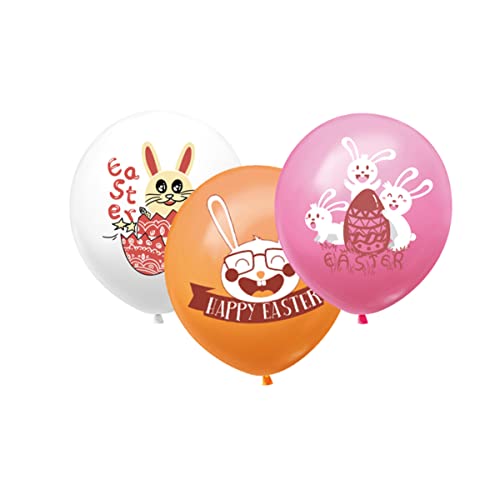 JOINPAYA 20St Zubehör für die Osterparty Ballons mit Kaninchendruck Kaninchendekorationen für zu Hause ostern luftballons ozdoby wielkanocne Ballongas Osterzubehör Osterdekorationen Rosa von JOINPAYA