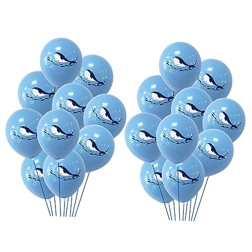 JOINPAYA 20st Ballon Gastgeschenke Für Wale Marineparty Partyschmuck Hai-thema Partydekorationen Blue Emulsion von JOINPAYA