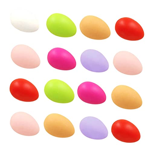 JOINPAYA 24pcs Gefärbte Eier Stuffer Zappeln Probieren Matschig Künstlich Bausatz Weiden Korb Eierbecher Eierschalen-requisite Graffiti-ei Ostern Plastik von JOINPAYA