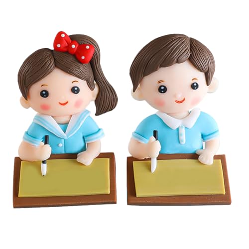 JOINPAYA 2Pcs Kuchen Dekorationsschild Grad Cupcake Toppers Dashboard School Party Liefert Desserts Toppers Geburtstagstorte Kuchen Zweie Back To School Cake Toppers Polymer Clay von JOINPAYA