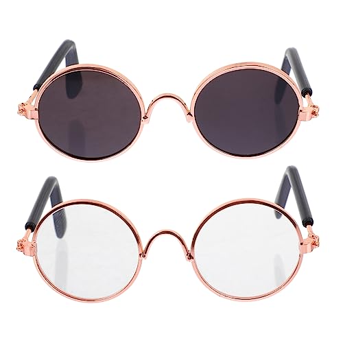 JOINPAYA 2St Mini-Brille kindersonnenbrille Sonnenbrille doll Accessories Puppen Klamotten Zubehör zum Anziehen von Puppen Puppe DIY Dekoration zubehör Eisenlegierung von JOINPAYA