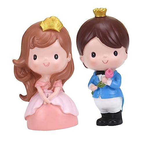 JOINPAYA 2St Prinzessin Prinz Ornament Andenken Puppen Dekorationen Figuren Hochzeitsdekoration hochzeitstorten dekoration wedding decoration paar kuchen Kuchen liefert Harz von JOINPAYA