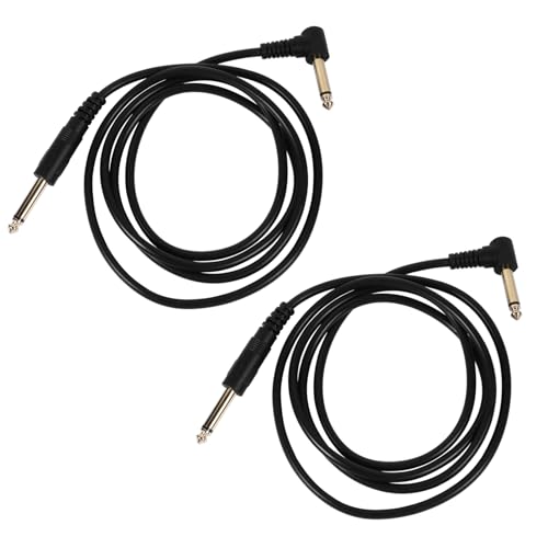 JOINPAYA 2St Stecker-zu-Stecker-Audiokabel Ton Patchkabel gitarre Bass Draht musikinstrumente musical instruments stoßverbinder Verstärkerkabel kabel für elektrische gitarre PVC Black von JOINPAYA