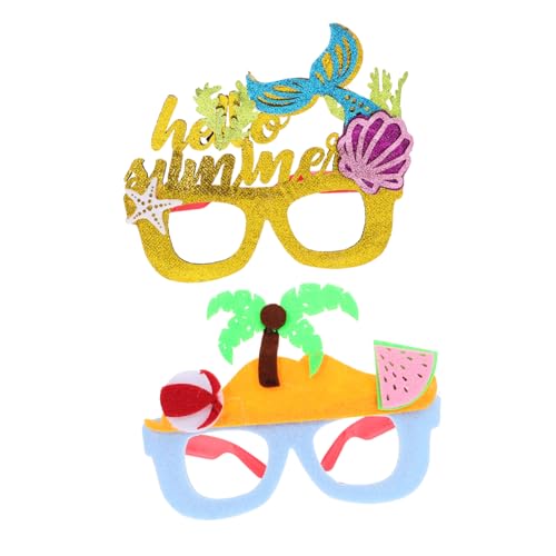 JOINPAYA 2st Gläser Für Die Dekoration Sonnenbrille Hawaii-dekoration Schnapsgläser Weingläser Plastik Hawaiianische Partybrille Lustige Partybrille Dekorative Partygläser Sommer Brille Pe von JOINPAYA