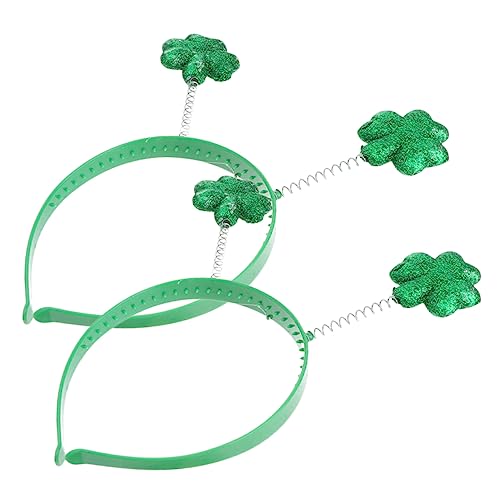 JOINPAYA 2st Klee Stirnband Headwear Patrick Kleeblatt Kopfbedeckung Irische Accessoires Irisch Grünes Haarband St Patricks Day Mütze Hut Shamrock Kleidung Plastik Bilden von JOINPAYA