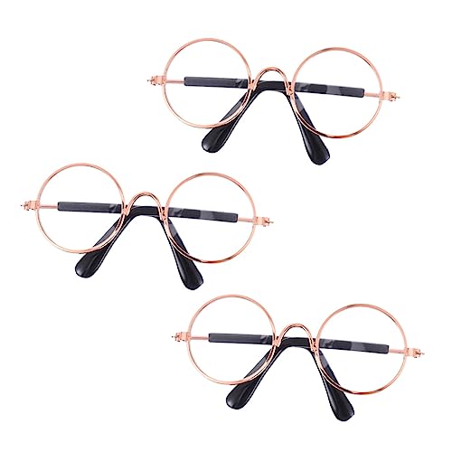 JOINPAYA 2st Mini-Brille Vintage-Sonnenbrille Haustierfoto Retro-Brille Schnapsgläser Puppe Sonnenbrille Requisiten Hund Sonnenbrille Mini-Puppen-Sonnenbrille Kunststoff Transparent von JOINPAYA