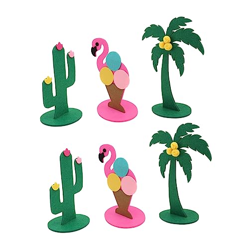 JOINPAYA 3 Sätze Filz Tischplatz Raumdekorationen Kokosnuss Tischdekorationen Baum Flamingos Kaktus Flamingo-Party Partydekorationen Wohnaccessoires Zubehör Flamingo-tischdekoration Gefühlt von JOINPAYA