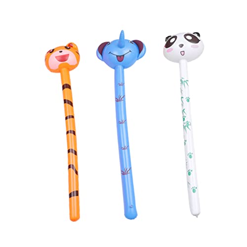 JOINPAYA Pädagogisches Spielzeugset für Jungen und Mädchen 3-teilig Aufblasbare Tiere Pvc-spielzeug Tiger Panda Elefant für Kleinkinder von JOINPAYA