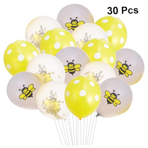 JOINPAYA 30 Stück 12 Bedruckte Latexballons Luftballons für Bogen Geburtstag Luftballons gelber Pastellballon balloons wasserballons balongas Ballon-Party-Dekoration Ballons mit Partydruck von JOINPAYA