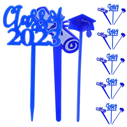 JOINPAYA 30 Stück 2023 Einlage für die Abschlusstorte Fiesta-Cupcake-Picks Kuchen Topper essbar cake decorating set Kuchen Dekoration Set Grad Cupcake Topper Grad Kuchendekore p.s Blue von JOINPAYA