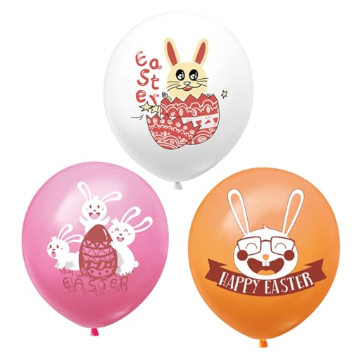 JOINPAYA 30Pcs Osterdekorationen Goldballons Hellblaue Luftballons Junge Hase Geburtstagsdekorationen Hasenballons Junge Osterballons Ostern Vorräte Ostern Partyzubehör von JOINPAYA