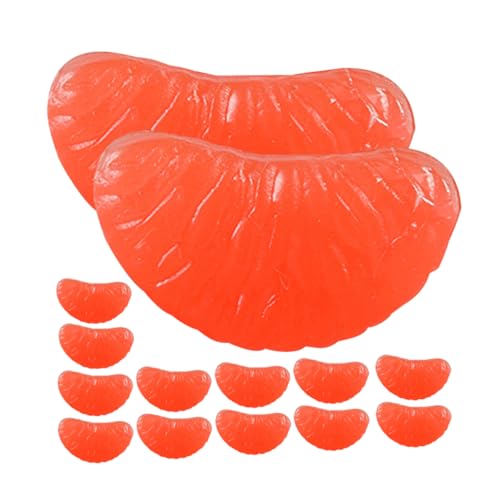 JOINPAYA 30St Grapefruit-Segment Haar deko Haar Topper Handy Accessories bastel deko valtinstaggeschenke Anhänger für die Schmuckherstellung Handyhülle DIY Charme Bastelbedarf Reize PVC rot von JOINPAYA