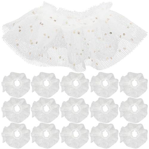 JOINPAYA 30St Mini-Tutu-Rock Ballerina Plüsch Miniatur Fee Ballettröckchen puppenkleidung Puppen Kleidung Tutu für Puppen Puppenoutfit kompaktes Puppenkostüm Puppe Tutu-Rock Stoff Beige von JOINPAYA