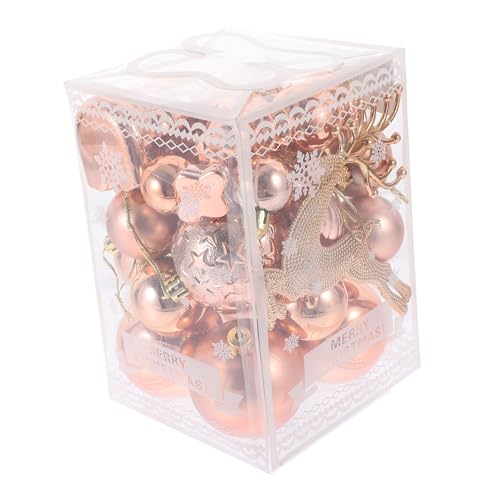 JOINPAYA 30St Weihnachtsdekorationen im Freien Weihnachtsschmuck Weihnachten Weihnachtskugeln Bäume Fairy Lights fairylights Partydekorationen Weihnachtsbaumschmuck Plastik Rose Gold von JOINPAYA