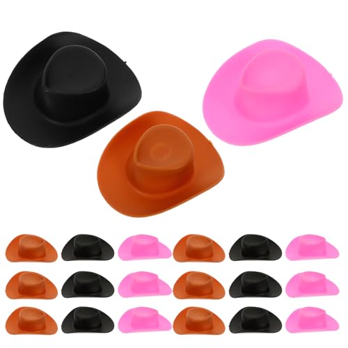 JOINPAYA 30st Mini-cowboyhut Mini-Zylinder Babypuppenwindeln Flauschiger Cowboyhut Babypuppenkleidung Neuheit Hut Babypuppen Für Mädchen Kleine Hüte Austauschbare Puppenhüte Abs von JOINPAYA