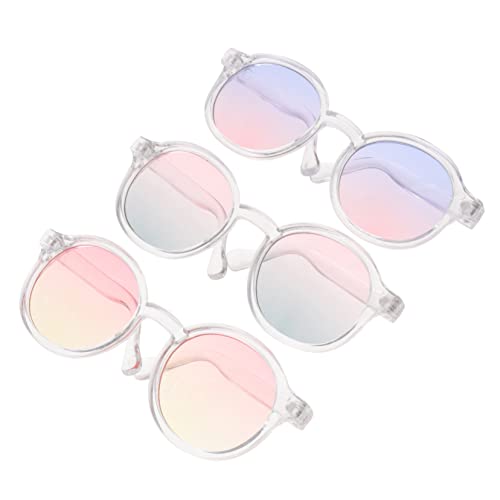 JOINPAYA 3st 6 Punkte Puppenbrille Bunte Sonnenbrille Sonnenbrillen -Puppen Brille Zum Anziehen Der Puppe Accessoires Für Puppenkleidung Farbige Brille Plastik von JOINPAYA