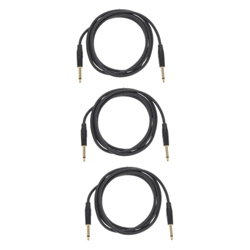 JOINPAYA 3st 65mm Audio Kabel Gitarren-audiokabel Gitarre Kabel Gitarren-patchkabel Mikrofonkabel Von Stecker Zu Stecker Audioverbindungskabel Instrumentenkabel An Aux Pvc Black von JOINPAYA