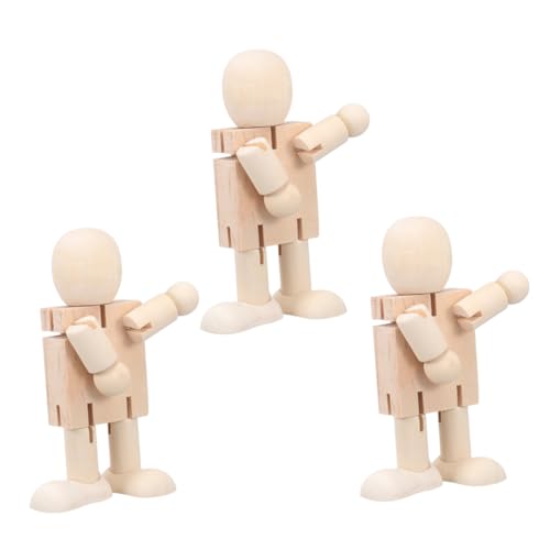 JOINPAYA 3stücke Unbemalte Holzfiguren Mit Beweglichen Gelenken Kreatives Bastelspielzeug Für Pädagogisches Holzspielzeug Zum Malen Und Gestalten JOINPAYA 3stücke Unbemalte Holzfiguren Mit Beweglichen Gelenken Kreatives Bastelspielzeug Für Pädagogisches Holzspielzeug Zum Malen Und Gestalten von JOINPAYA