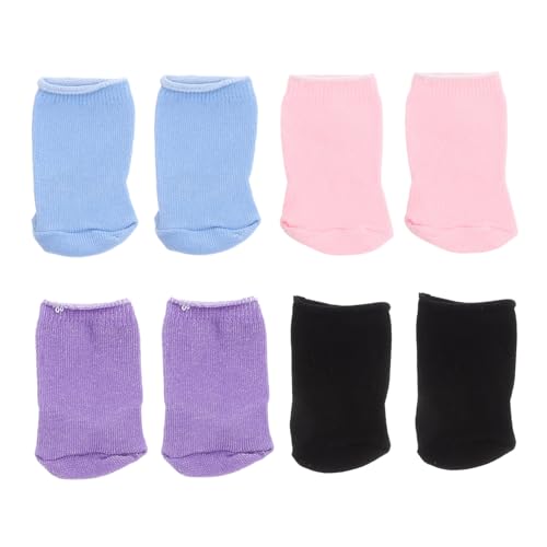 JOINPAYA 4 Paare Puppensocken Puppe DIY Socken Figur Zubehör Puppenkostüme Socken Für Babypuppen Mini-socken Puppenhauszubehör Zubehör Für Minipuppen Puppe Verkleiden Sich Kleidung Stoff von JOINPAYA