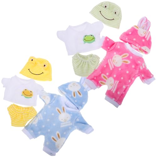 JOINPAYA 4 Sätze Puppen-Strampler Kleidungsoutfits Realistisches Babypuppenmädchen Mädchen Kinderkleidung Kleidung Für Wiedergeborene Babys Puppentier-kleidungszubehör Bjd-Puppen Polyester von JOINPAYA