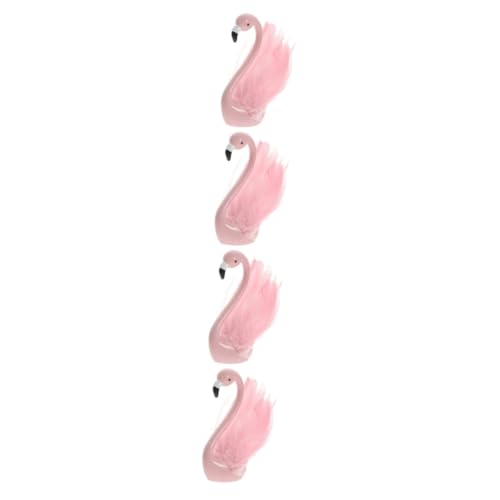 JOINPAYA 4 Stück Flamingo-ornamente Flamingo Gartenverzierung Flamingo-vase Flamingo-kuchendekorationen Laternen Figur Schwimmbad Flamingo-kuchenaufsatz Flamingo-schmuck Rosa Harz von JOINPAYA