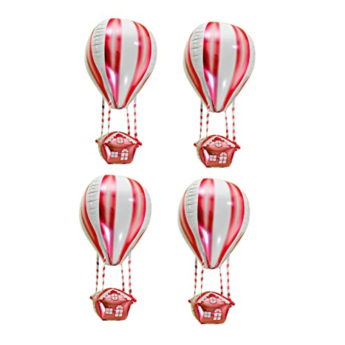 JOINPAYA 4 Stück Heißluftballon Ballongas luftballons abschlussfeier Krippendekoration Partyballons hochzeitsdeko spielzeug Geburtstagsfeier Ballon Heißluft-Folienballon Aluminiumfolie von JOINPAYA