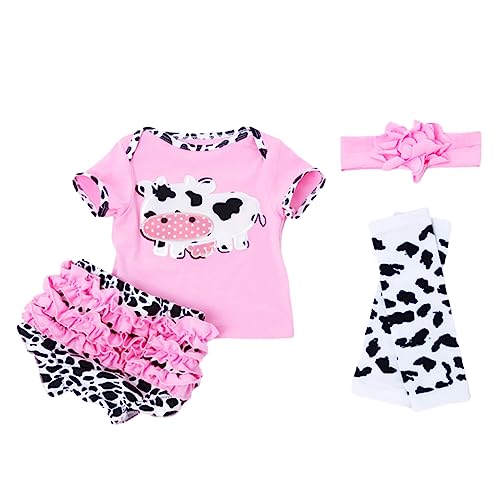 JOINPAYA 4 Stück Kuhpuppenkleidung Neugeborenes Foto-Outfit Babypuppen-Outfits Zubehör Puppen Kleidung für puppenkleidung neugeborenes puppenoutfit wiedergeborene Puppen passende Kleidung von JOINPAYA