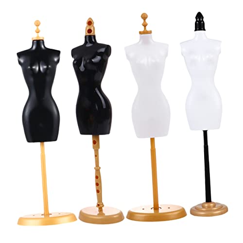 JOINPAYA 4 Stück Modellständer Wandaufhänger für Kleidung Mini-Spielzeug Miniaturhalter puppenkleiderbügel Puppen kleiderbügel Schaufensterpuppenständer Mannequin-Halterung Plastik von JOINPAYA