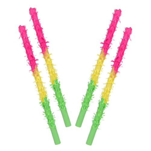 JOINPAYA 4 Stück Piñata-Sticks Cinco de Mayo Pinata Fiesta-Piñata-Stick Pinata-Stick geburtstagsfeier deko kinder party spiele Piñata-Stick-Dekoration Pinatas-Stick zum Geburtstag Papier von JOINPAYA