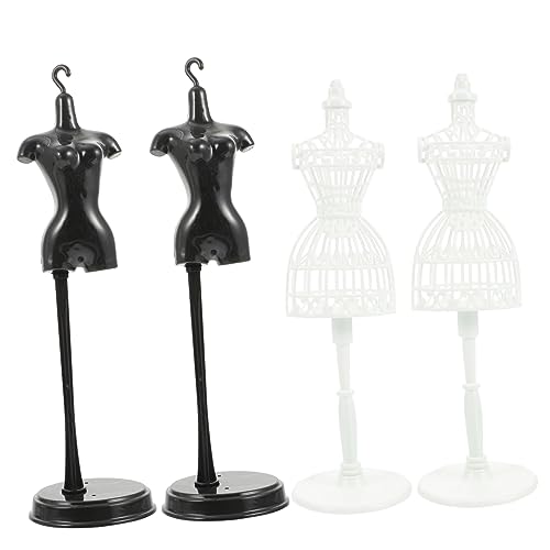 JOINPAYA 4 Stück Puppenaufhänger Puppenständer Displayhalter Schneiderpuppe Puppenkleiderhalter schaufensterpuppe maneküre- Set kleiderständer Kleiderformen zum Nähen Puppenzubehör Abs Weiß von JOINPAYA