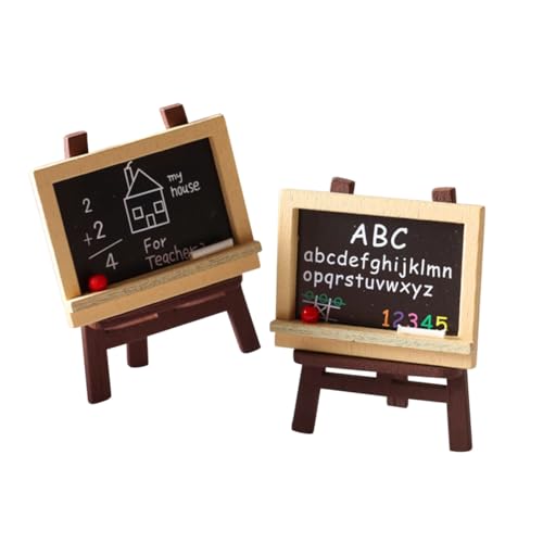 JOINPAYA 4 Stück Puppenhaus Staffelei Kinder sicherheitsleine Spielzeug für Kinder Mikrolandschafts-Tafelspielzeug Miniatur-Puppenhauszubehör Miniatur-Dekorationen Miniatur-Staffelei Holz von JOINPAYA