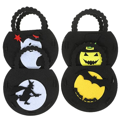 JOINPAYA Leuchtende Halloween Party Taschenfüller Griffe 4 Stück Süßigkeiten Taschen für Halloween Snack von JOINPAYA