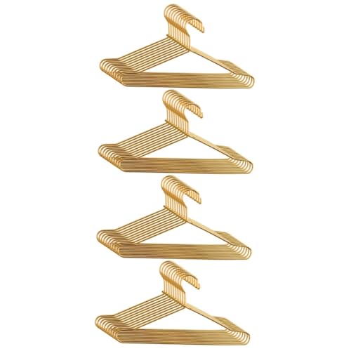 JOINPAYA 40 STK Puppenaufhänger Puppen Kleidung Puppen Klamotten puppenhauszubehör Hanger Kleiderbügel für Babys Puppenkleiderschrank -Kleiderbügel Kleiderbügel aus Metall Eisen Golden von JOINPAYA