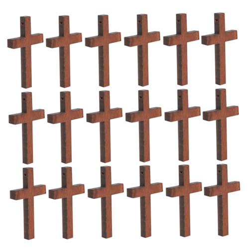 JOINPAYA Kreuz-Charms Schmuckanhänger 40 Stück Holzkreuze für Wanddekoration Bastelprojekte Religiöses Kreuz-basteln von JOINPAYA