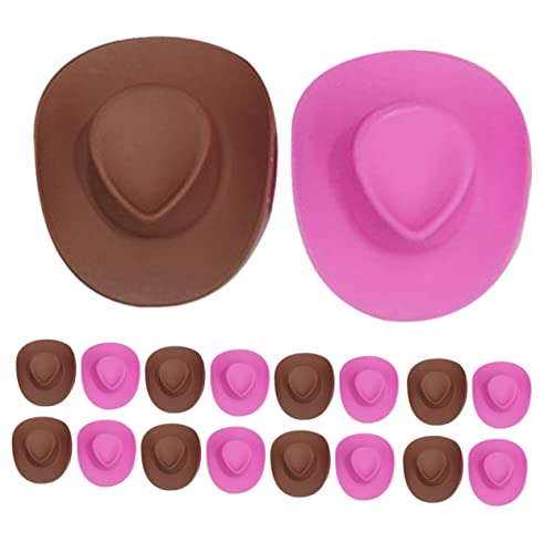 JOINPAYA 40St Puppenmütze Kleiner Hut Puppen-Cowgirl-Hut Mini-Western-Cowboy-Hut für puppenkleidung doll Accessories universelle Puppenkappen Puppenhut selber Machen Mini-Hüte Plastik von JOINPAYA