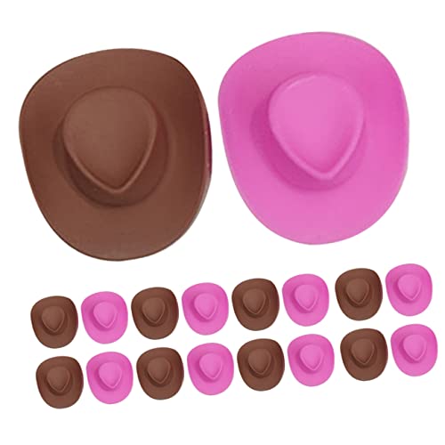 JOINPAYA 40St Puppenmütze Puppenbastelhüte Kleiner Hut für Puppe Mini-Dekor Rosa Hut Puppenhüte für puppenkleidung doll Accessories universelle kleine Hüte Puppenpartyzubehör Plastik von JOINPAYA