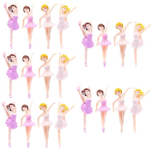 JOINPAYA 5 Sätze Ballerina-mädchen Kuchen Figur Statuen Von Tanzenden Mädchen Ballerina-tortenaufsatz Ballettmädchen Cupcake Topper Cupcake-topper Ballettpuppe Dekor Tänzer Pvc 4 Stück * 5 von JOINPAYA