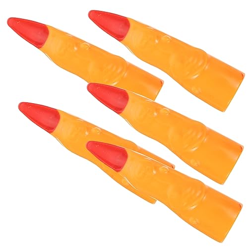 JOINPAYA 5 Stück Leistungsrequisiten Halloween Halloween assecoires Kostümfinger Party assecoires gefälschte Hexennägel Mini Neon Hexen-Cosplay-Zubehör Partyzubehör Plastik Yellow von JOINPAYA