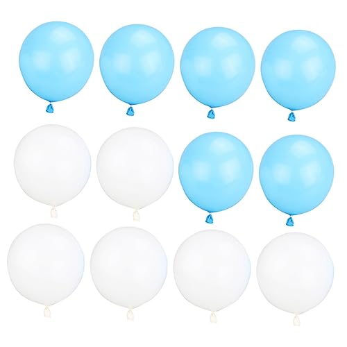 JOINPAYA 50 25 weiße Luftballons neue Babyballons blaue Babyballons Luftballons für kleine Jungen große luftballons große ballons balloon metallische Luftballons hellblaue Luftballons von JOINPAYA