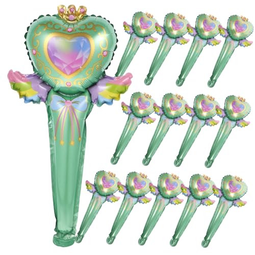 JOINPAYA 50 Stück Aufblasbarer Feenstab Partyballons Gastgeschenke Aufblasbare Ballons Kreative Folienballons Luftballons Für Geburtstagsfeiern Ballons Ornamente Aluminiumfolie Green von JOINPAYA