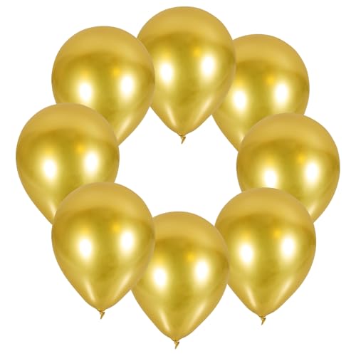 JOINPAYA 50 Stück Ballon aus Metall durchsichtige befüllbare Luftballons Ballons für Ballonbogen große luftballons große ballons Partyballons Geburtstagsballons für Frauen Emulsion Golden von JOINPAYA