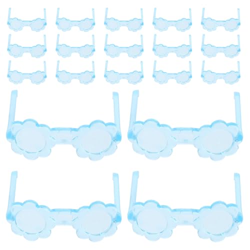 JOINPAYA 50 Stück Mini-Brille Mini-Puppen Puppenkleidung Puppe Puppe Wiedergeborene Babypuppen Mädchen Miniatur-puppenhaus Brillenrequisiten Für Puppe Plastik Sky-Blue von JOINPAYA