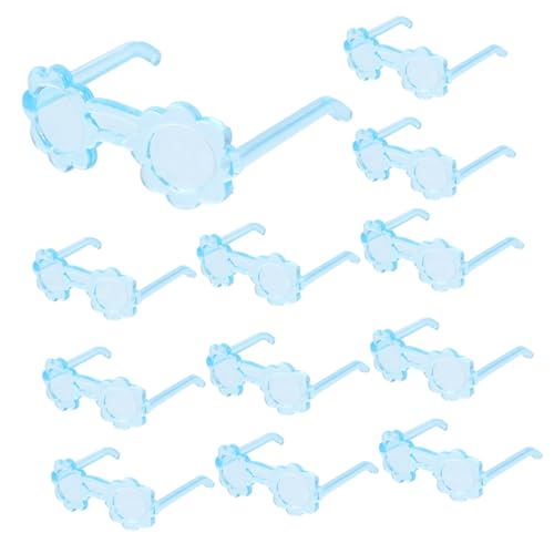 JOINPAYA 50 Stück Mini-Brille Puppe Mädchen Winzige Gläser Winzige Brille Miniatur-brillensachen Sky-Blue Plastik von JOINPAYA