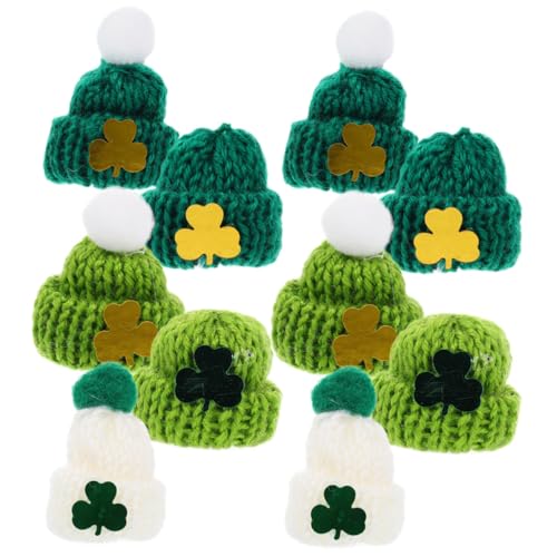 JOINPAYA 50 Stück Mini-strickmütze Bastelzubehör Selber Machen Mini-hutverzierungen Mini-st.-Patrick-hüte DIY Herstellung Von Zubehör Minihüte Zum Basteln Entzückende Puppenhüte Garn von JOINPAYA